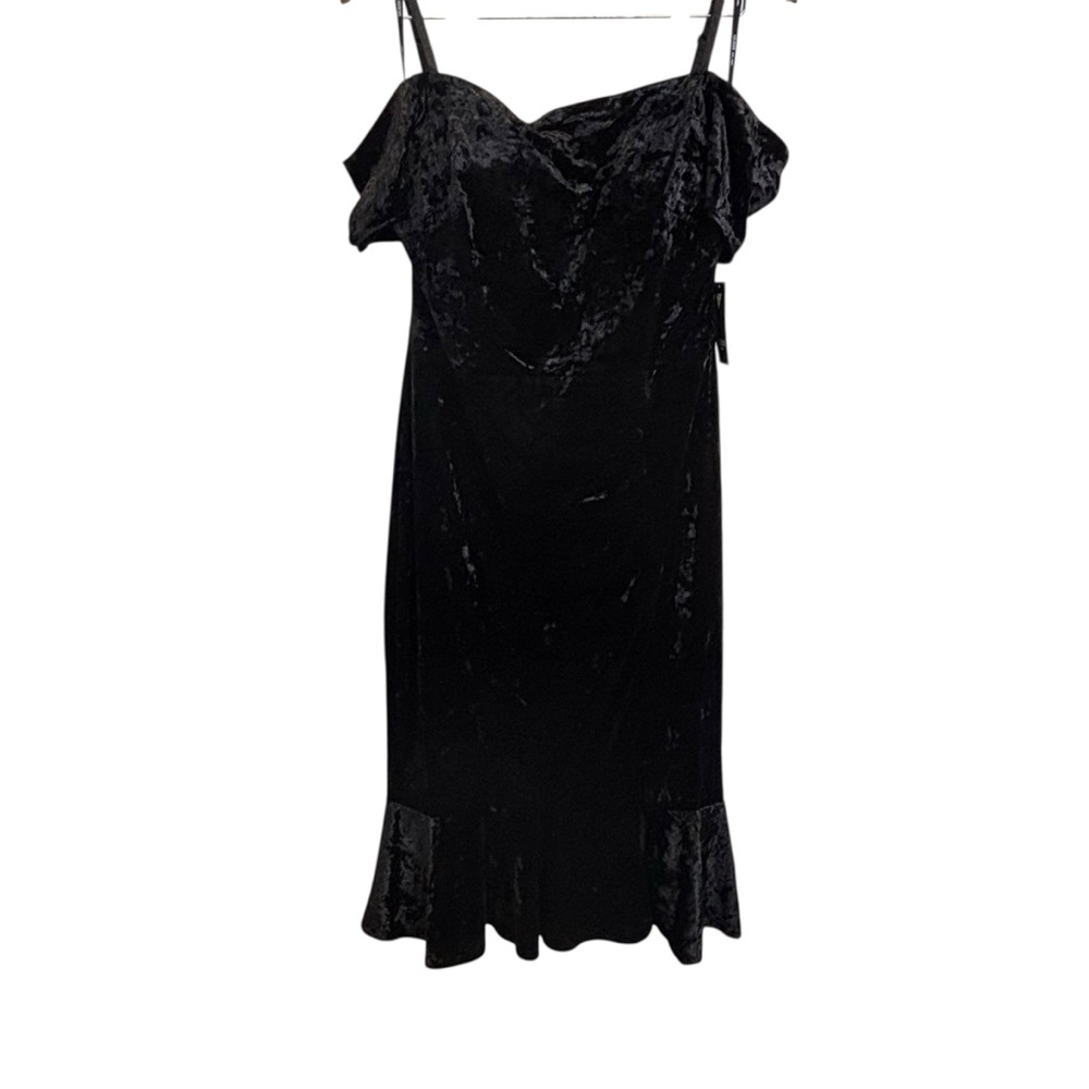 Women’s Guess Elegant Black Velvet Dress
